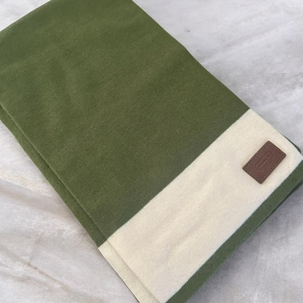 Coach Scarf Green Merino Wool